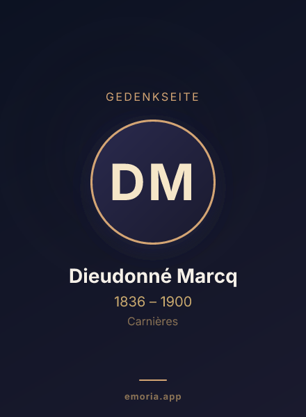 Gedenkportrait von Dieudonné Marcq