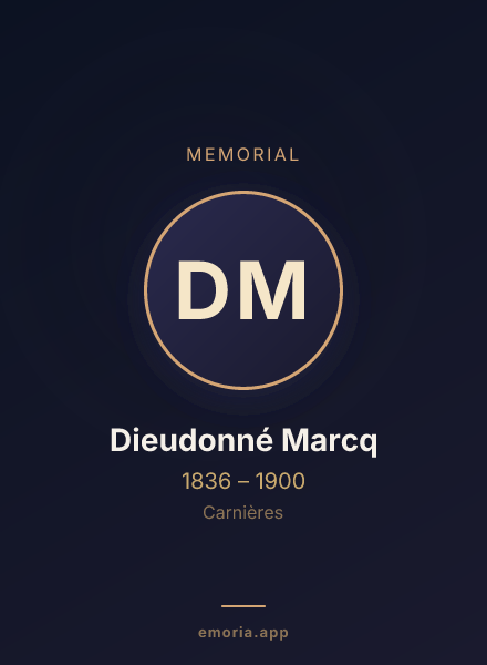 Memorial portrait of Dieudonné Marcq