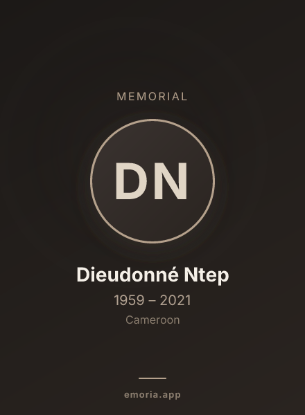 Memorial portrait of Dieudonné Ntep
