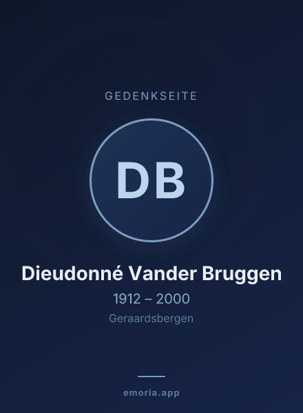 Gedenkportrait von Dieudonné Vander Bruggen