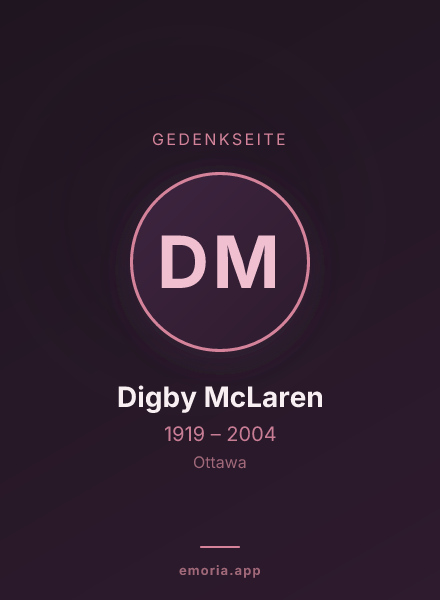 Gedenkportrait von Digby McLaren