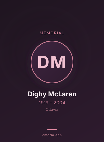 Memorial portrait of Digby McLaren