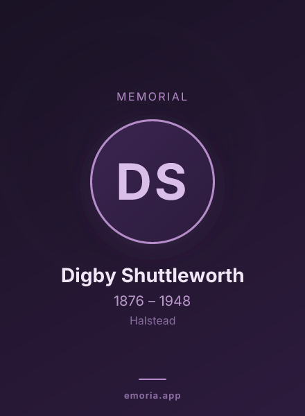 Memorial portrait of Digby Shuttleworth