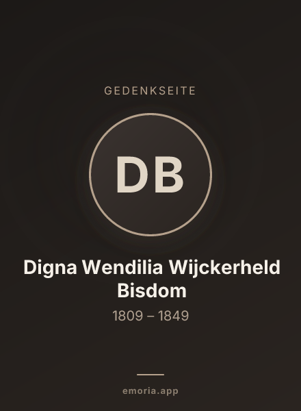 Gedenkportrait von Digna Wendilia Wijckerheld Bisdom