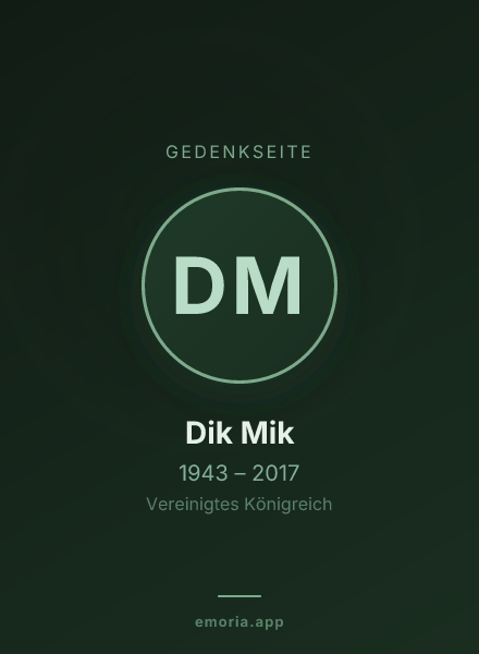 Gedenkportrait von Dik Mik
