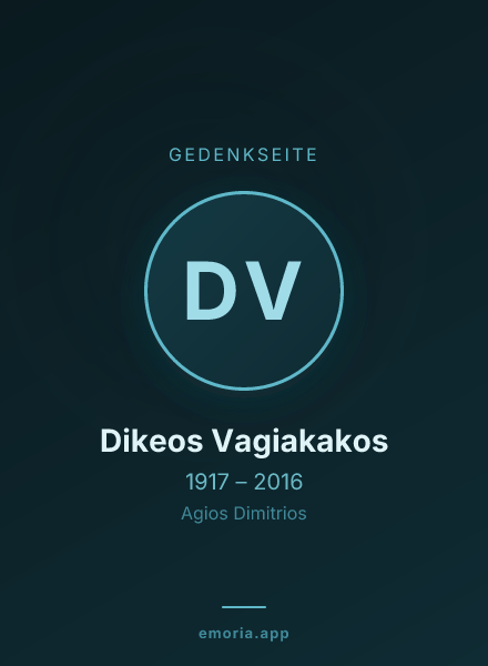Gedenkportrait von Dikeos Vagiakakos