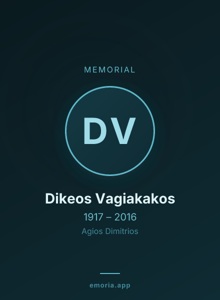 Memorial portrait of Dikeos Vagiakakos