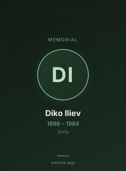 Memorial portrait of Diko Iliev