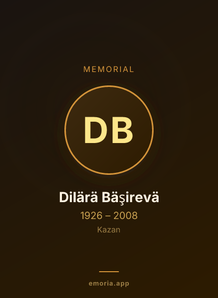 Memorial portrait of Dilärä Bäşirevä