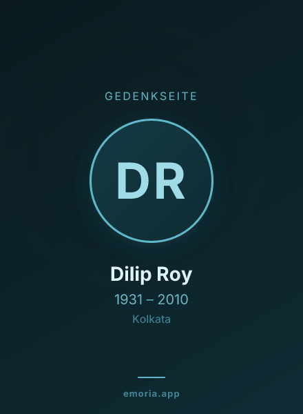 Gedenkportrait von Dilip Roy
