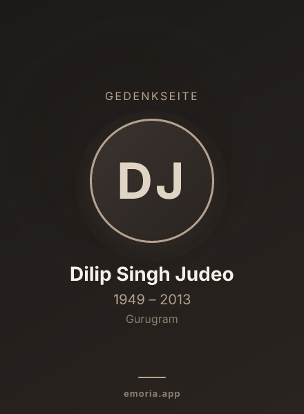 Gedenkportrait von Dilip Singh Judeo
