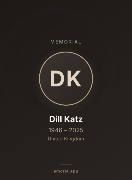 Memorial portrait of Dill Katz