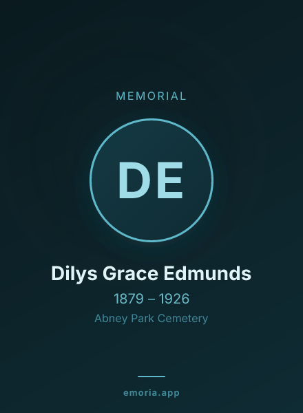 Memorial portrait of Dilys Grace Edmunds