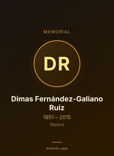 Memorial portrait of Dimas Fernández-Galiano Ruiz