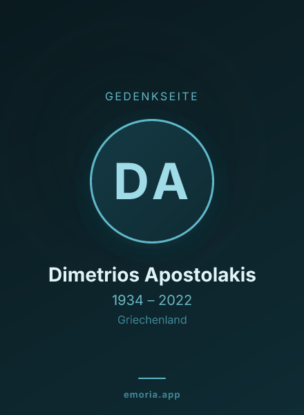 Gedenkportrait von Dimetrios Apostolakis