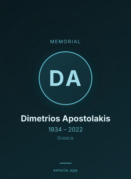 Memorial portrait of Dimetrios Apostolakis