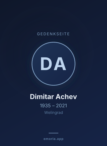 Gedenkportrait von Dimitar Achev