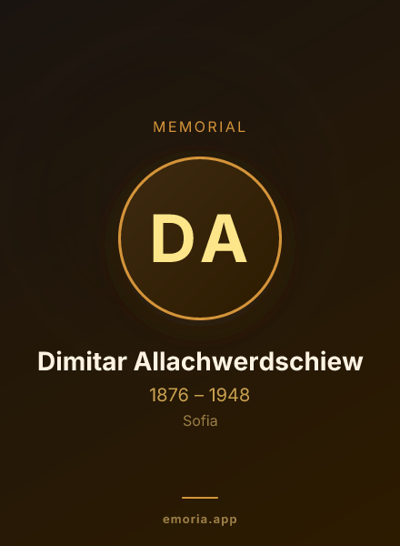 Memorial portrait of Dimitar Allachwerdschiew