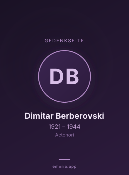 Gedenkportrait von Dimitar Berberovski