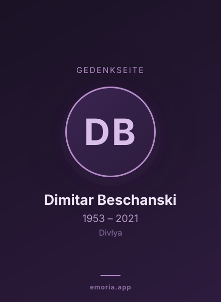 Gedenkportrait von Dimitar Beschanski