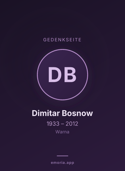 Gedenkportrait von Dimitar Bosnow