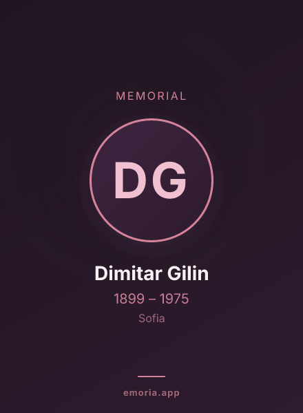 Memorial portrait of Dimitar Gilin