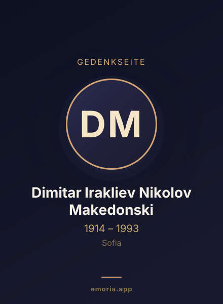 Gedenkportrait von Dimitar Irakliev Nikolov Makedonski