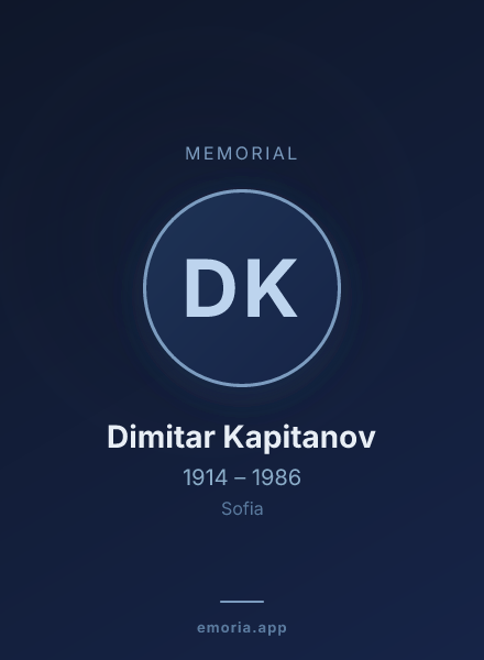 Memorial portrait of Dimitar Kapitanov
