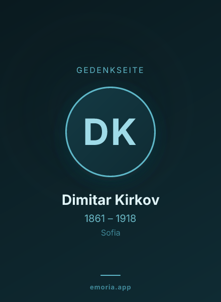 Gedenkportrait von Dimitar Kirkov