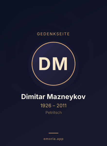 Gedenkportrait von Dimitar Mazneykov