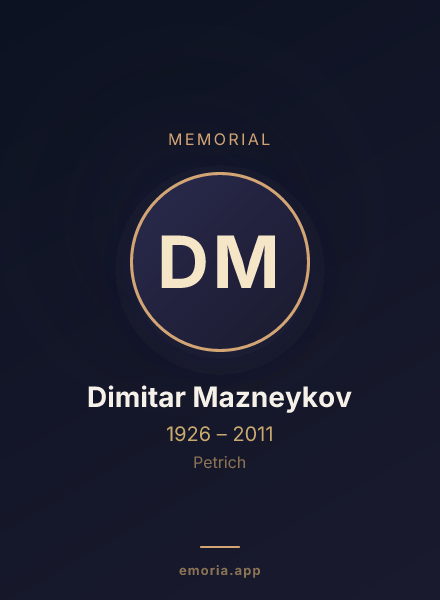 Memorial portrait of Dimitar Mazneykov
