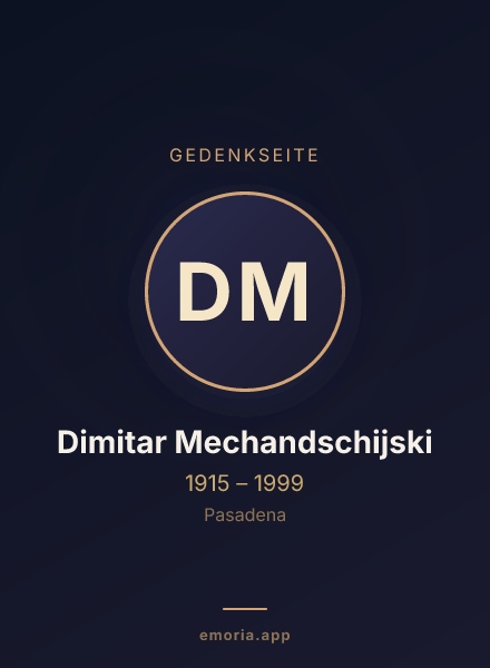 Gedenkportrait von Dimitar Mechandschijski