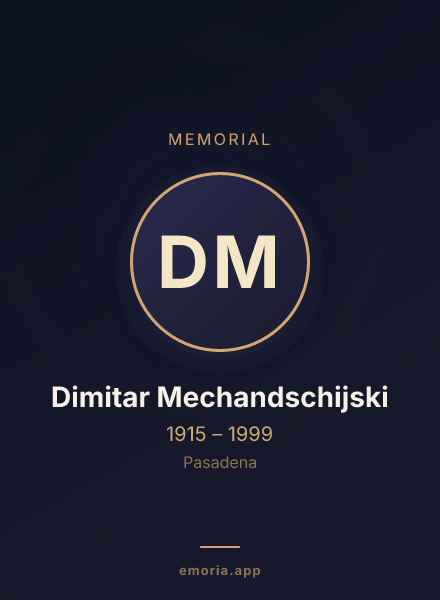 Memorial portrait of Dimitar Mechandschijski