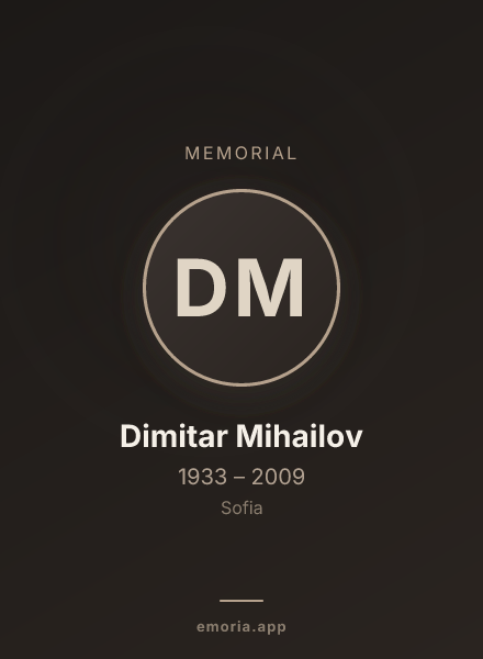 Memorial portrait of Dimitar Mihailov