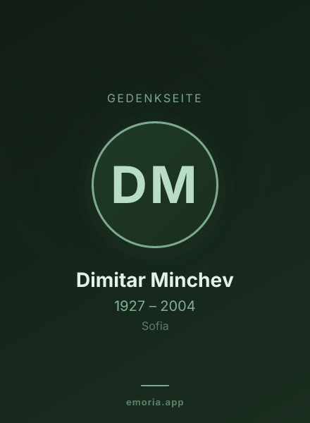 Gedenkportrait von Dimitar Minchev