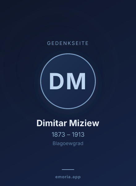 Gedenkportrait von Dimitar Miziew