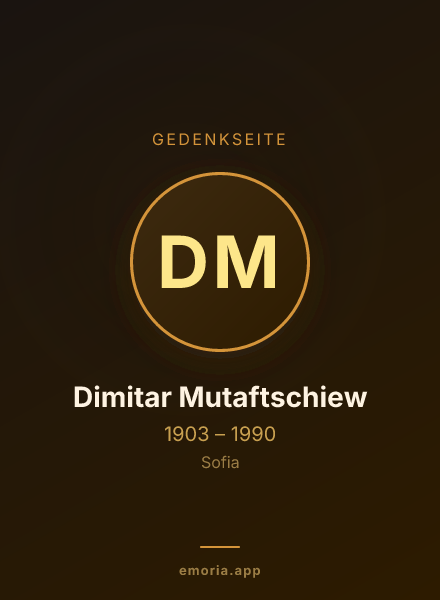 Gedenkportrait von Dimitar Mutaftschiew