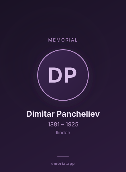 Memorial portrait of Dimitar Pancheliev