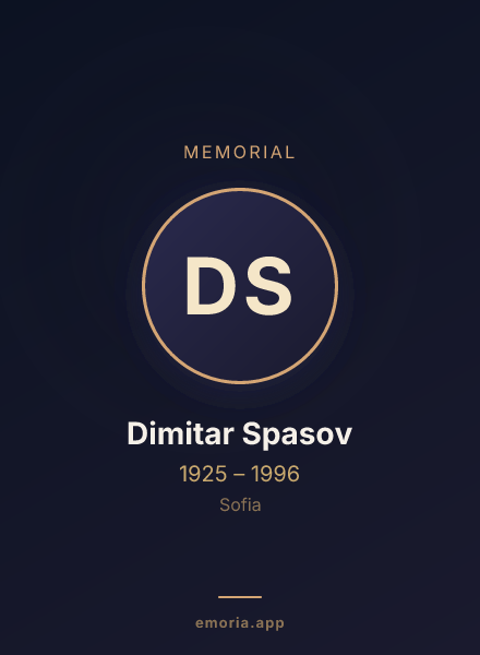 Memorial portrait of Dimitar Spasov