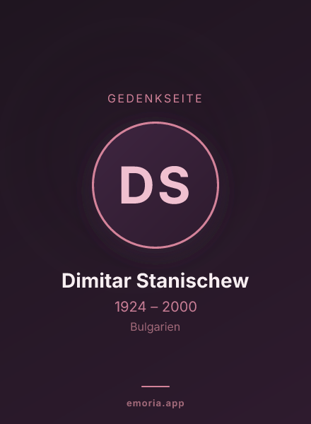 Gedenkportrait von Dimitar Stanischew