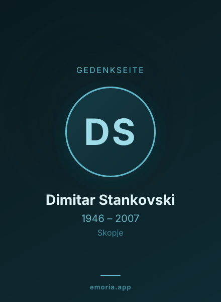 Gedenkportrait von Dimitar Stankovski