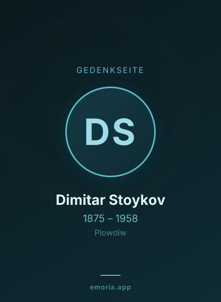 Gedenkportrait von Dimitar Stoykov