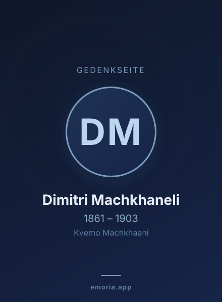 Gedenkportrait von Dimitri Machkhaneli