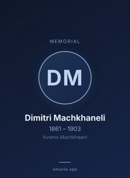 Memorial portrait of Dimitri Machkhaneli