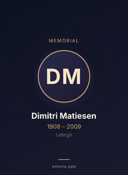 Memorial portrait of Dimitri Matiesen