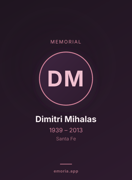 Memorial portrait of Dimitri Mihalas