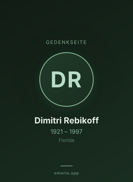 Gedenkportrait von Dimitri Rebikoff