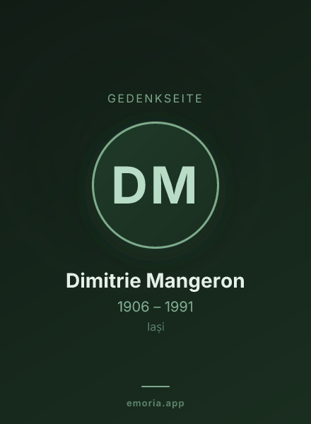 Gedenkportrait von Dimitrie Mangeron