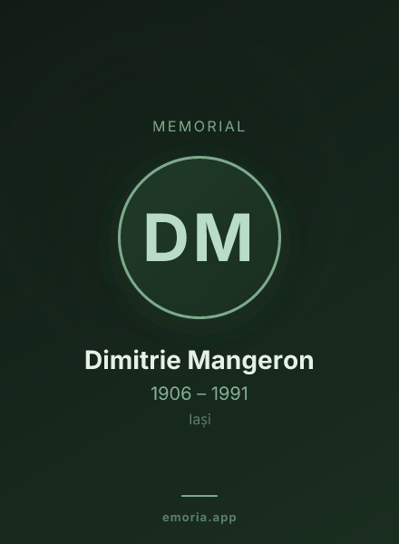 Memorial portrait of Dimitrie Mangeron