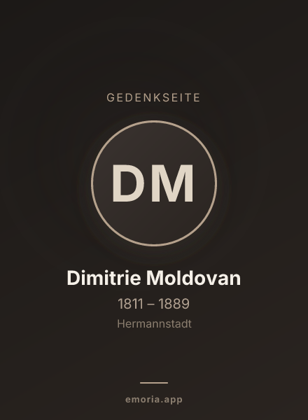 Gedenkportrait von Dimitrie Moldovan